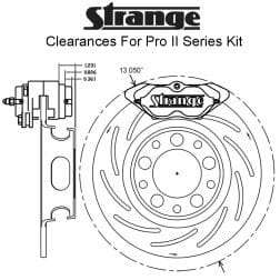 Strange Drag Race Front Brake Kit For Ford Applications